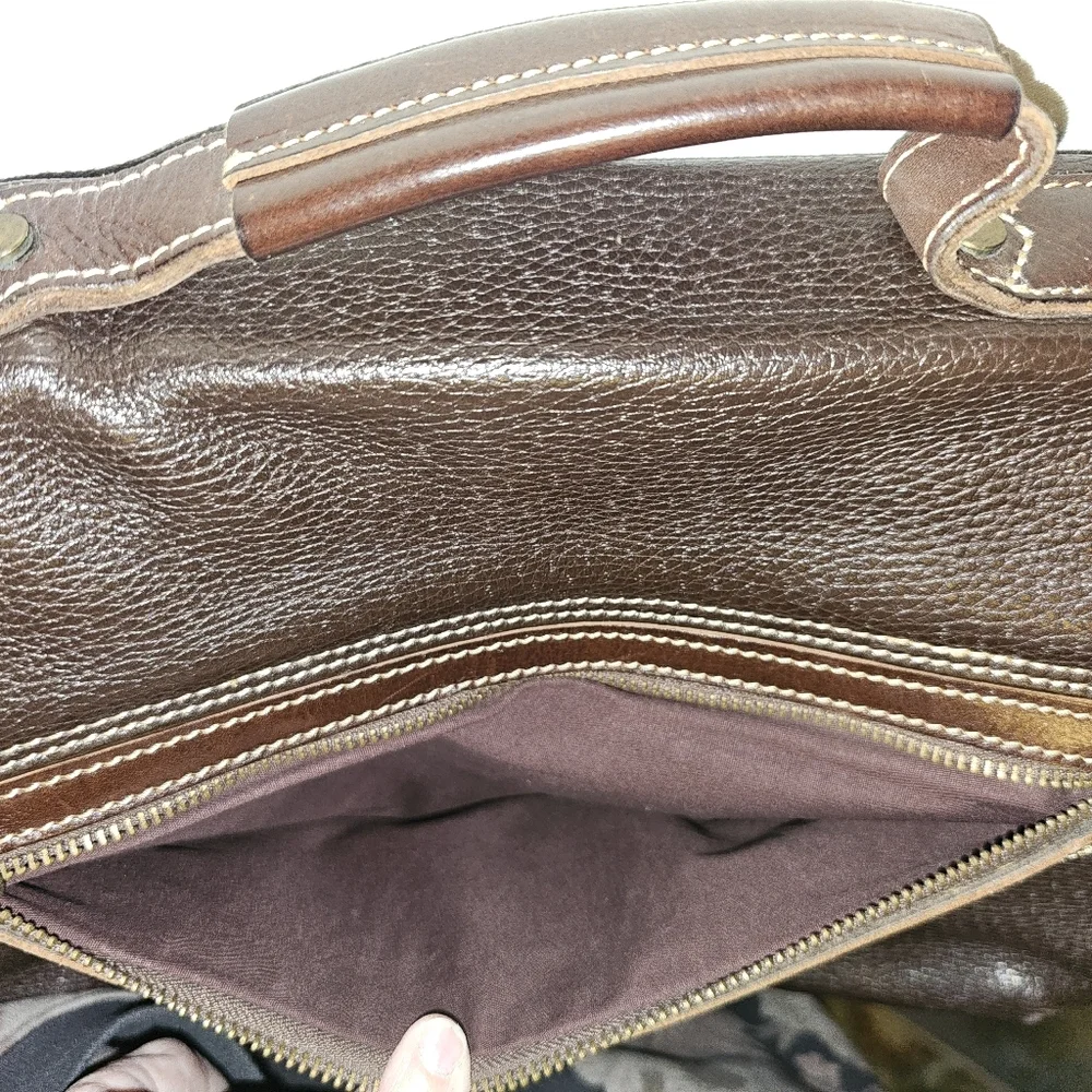Classic Brown Leather Men's Messenger Bag